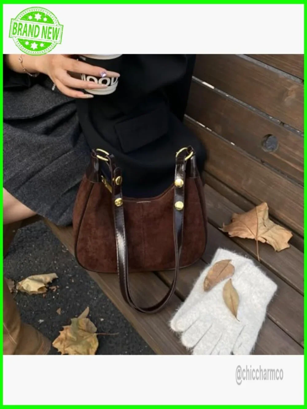 Small Hobo Bag Crescent Shoulder Crossbody Vegan Leather Mini Purse
